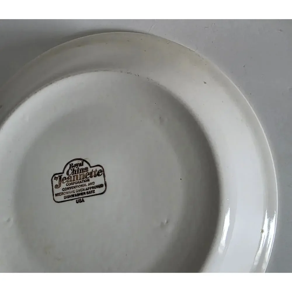 Vintage Royal China by Jeannette Apple Pie Recipe Ceramic Pie Plate 11 in
